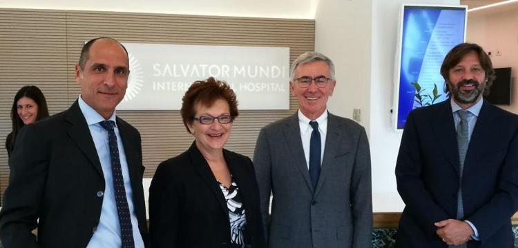 I membri del CdA del Salvator Mundi International Hospital; da sinistra Vittorio Baracchini, Laura Raimondo, Bruno Gridelli, Michele Casciani.