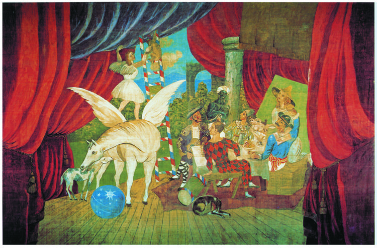 Il Sipario per il balletto 'Parade' realizzato da Picasso