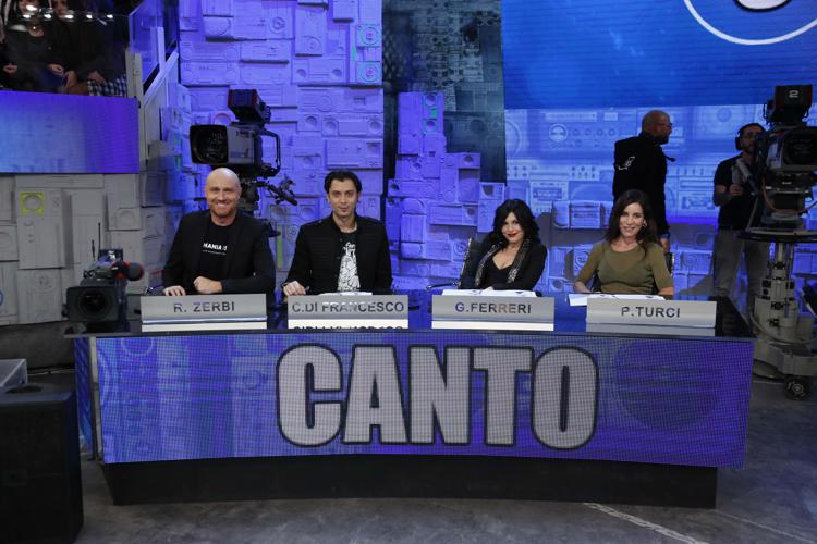 I prof di Canto della nuova edizione di 'Amici': da sinistra Rudy Zerbi, Carlo Di Francesco, Giusy Ferreri e Paola Turci