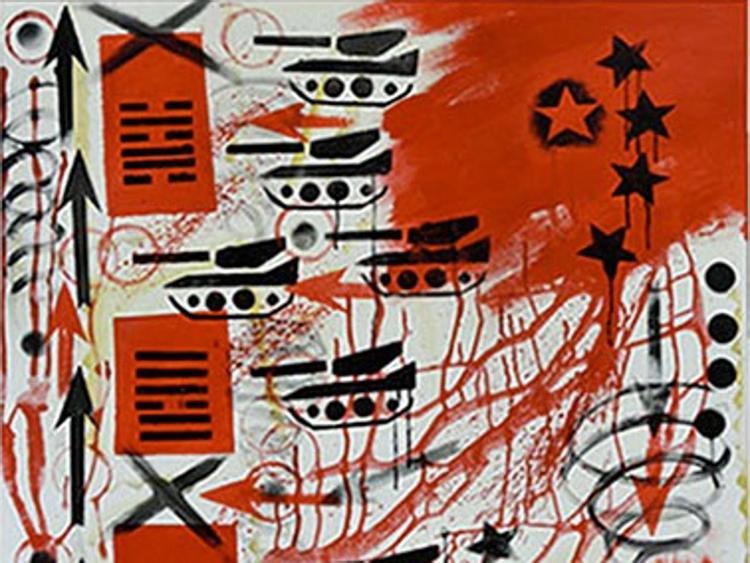 Pablo Echaurren1989 acrilico su tela (120 x 120 cm), particolare. Galleria Nazionale d’Arte Moderna e Contemporanea di Roma.Su concessione del Mibact.  