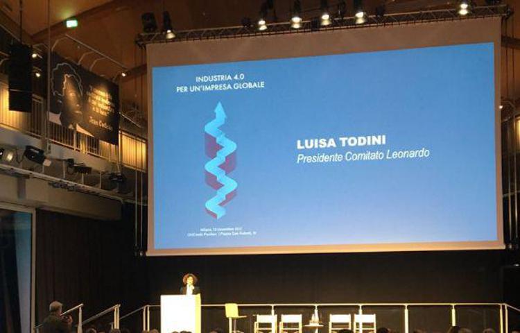 Un momento dell'intervento di  - Luisa Todini, presidente del Comitato Leonardo