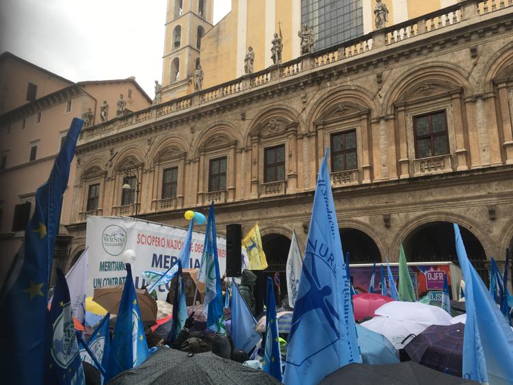 Infermieri in protesta a Roma - Adnkronos Salute
