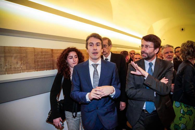 Christian Greco con il ministro Dario Franceschini (Fotogramma) - FOTOGRAMMA