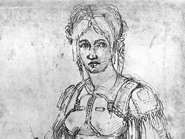 Vittoria Colonna disegnata da Michelangelo, ritratto conservato al British Museum di Londra (Foto da Wikimedia