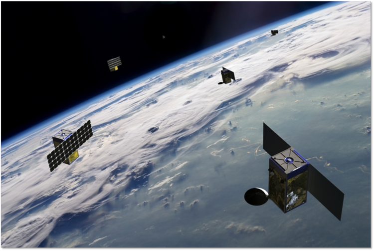 I mini satelliti BlackSky (Foto uff. st. Leonardo) 