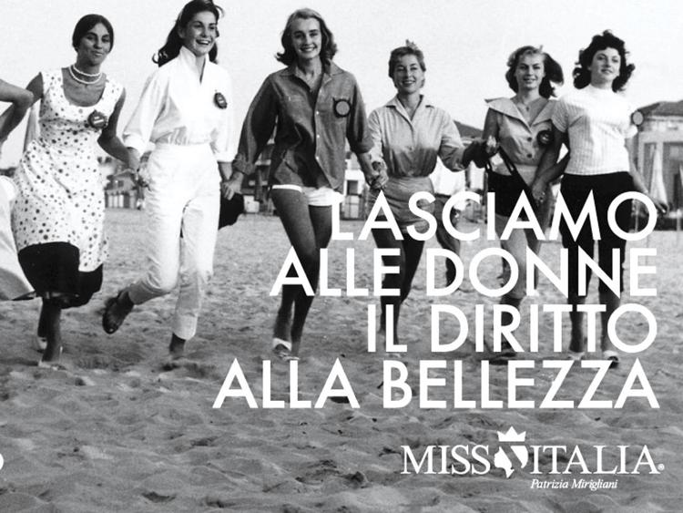 Manifesto di Miss Italia per l'8 marzo (particolare)