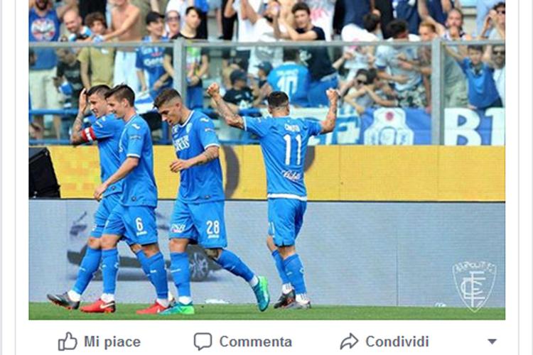 (dalla pagina ufficiale Facebook 'Empoli FC')