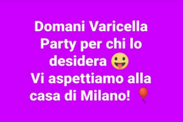 (Post Facebook 'Varicella party')