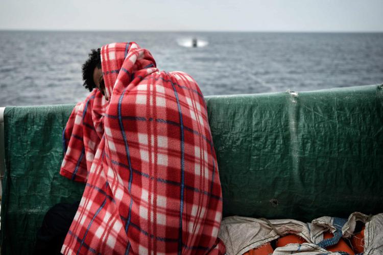 Migrante a bordo dell'Aquarius (AFP PHOTO)