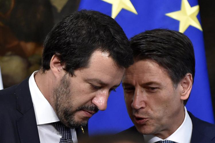 Matteo Salvini e Giuseppe Conte (FOTOGRAMMA)