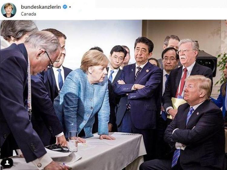 Trump contro tutti, foto simbolo del G7