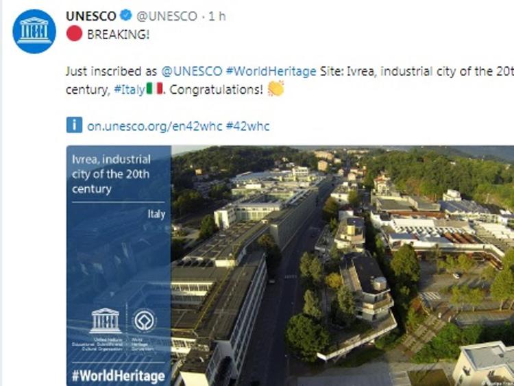 Unesco dice sì, Ivrea tra siti mondiali