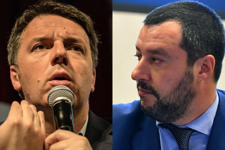 Renzi (Fotogramma), Salvini (Afp)