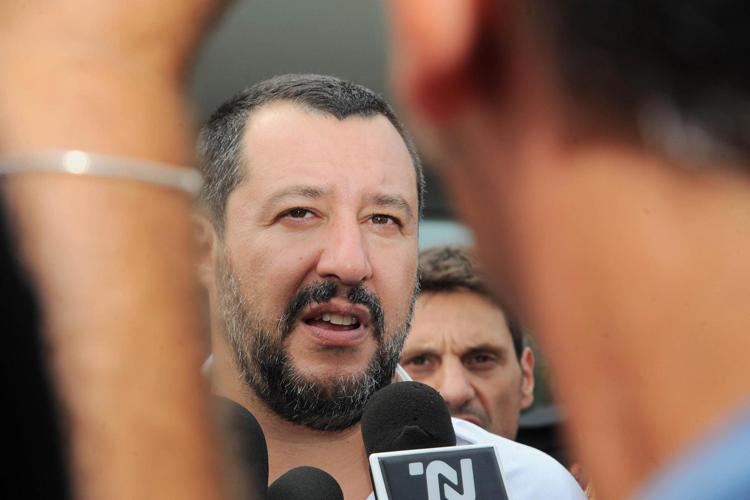 Matteo Salvini a Bari (Fotogramma)