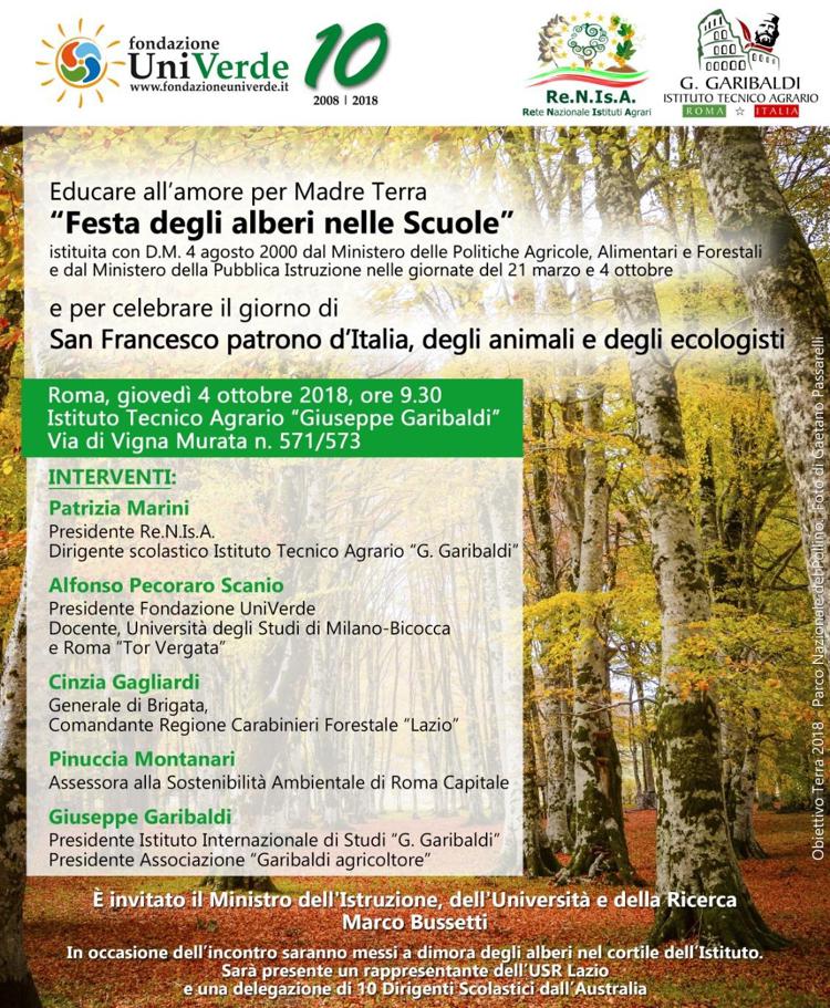 Ambiente: Festa degli Alberi nelle scuole, appuntamento centrale a Roma