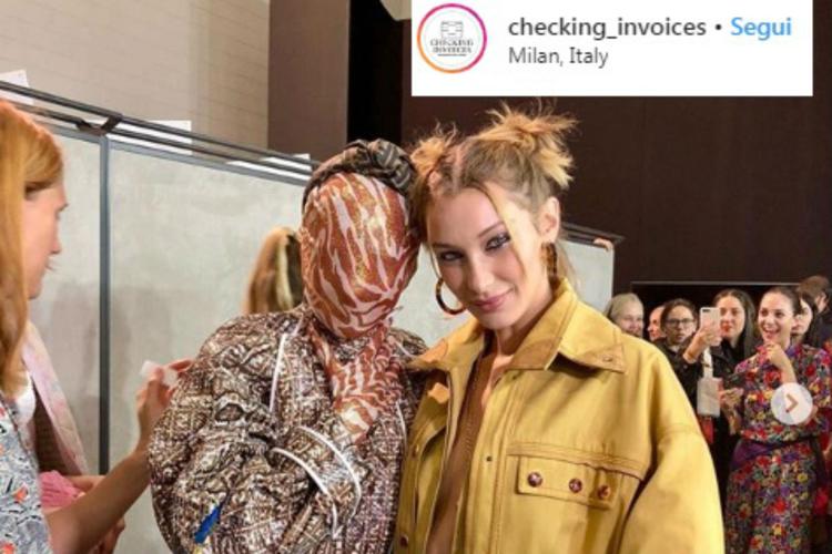 Checking Invoice con Bella Hadid (Foto da Instagram/Checkin Invoice)