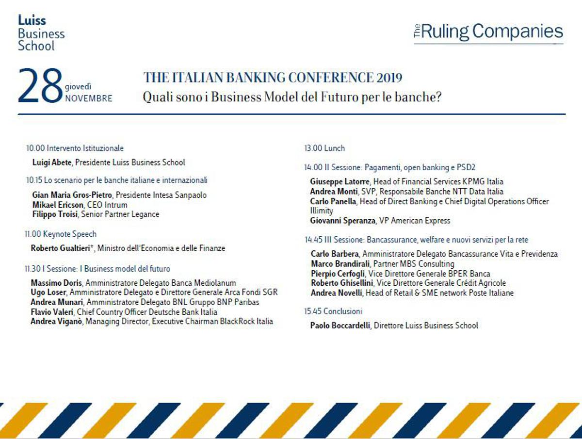 The Italian Banking Conference 2019