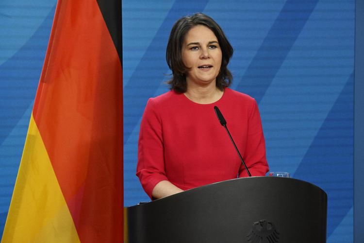La ministra degli Esteri tedesca, Annalena Baerbock (Afp)