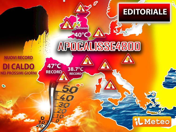 Meteo, con anticiclone Apocalisse 4800 nuovi record di caldo su mezza Europa