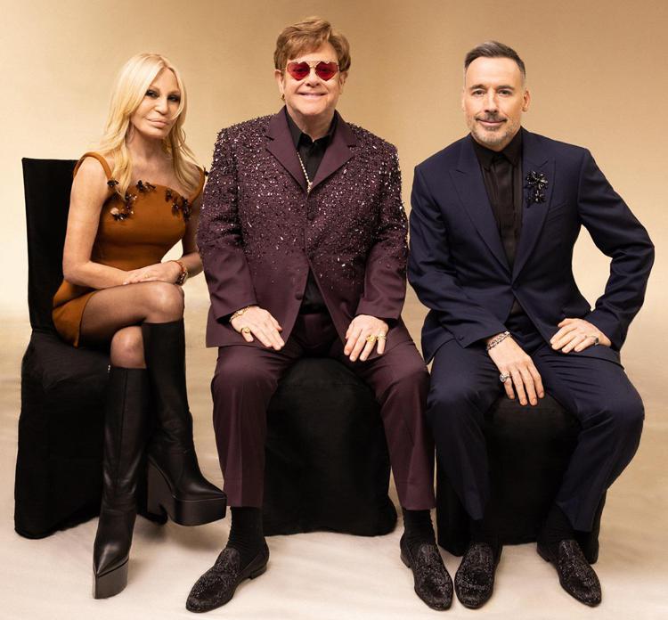 Donatella Versace, Elton John e David Furnish