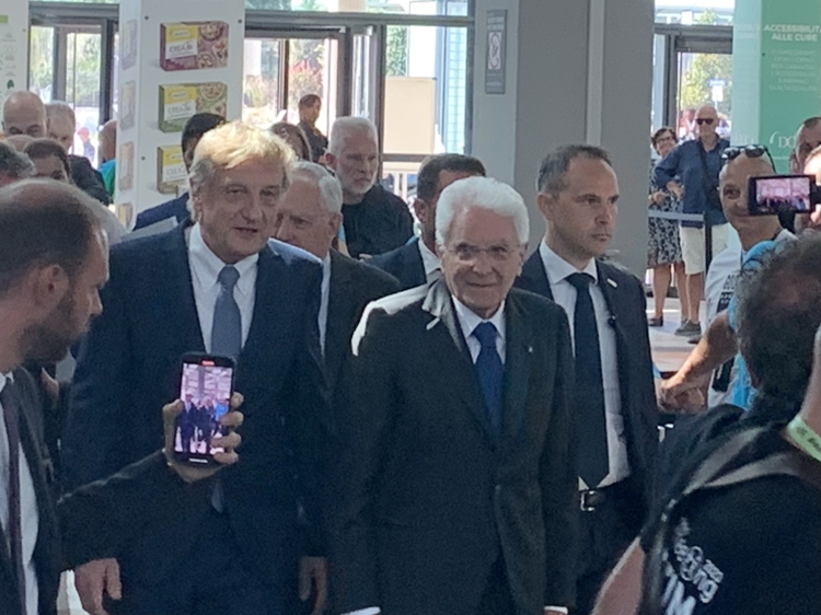 Il Presidente della Repubblica, Sergio Mattarella, al Meeting di Rimini - (foto AdnKronos)