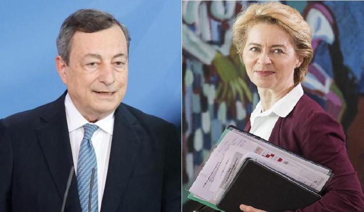 Mario Draghi e Ursula von der Leyen