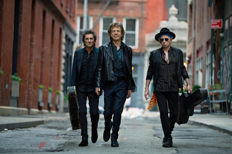 Il Rolling Stones (da sinistra Ronnie Wood, Mick Jagger e Keith Richards) fotografati da Mark Seliger