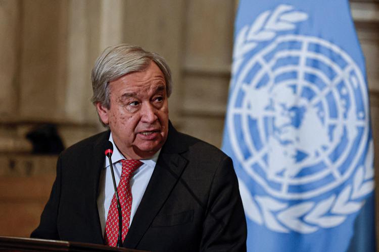 Il segretario generale delle Nazioni Unite Antonio Guterres - Afp