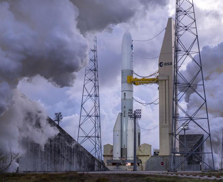 L'Ariane 6 durante il test (Foto ESA) 