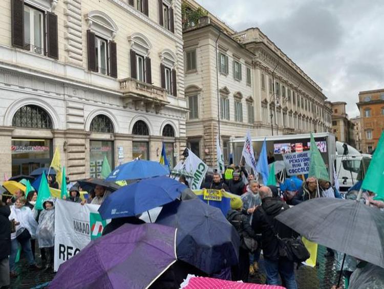 La protesta dei medici a Roma