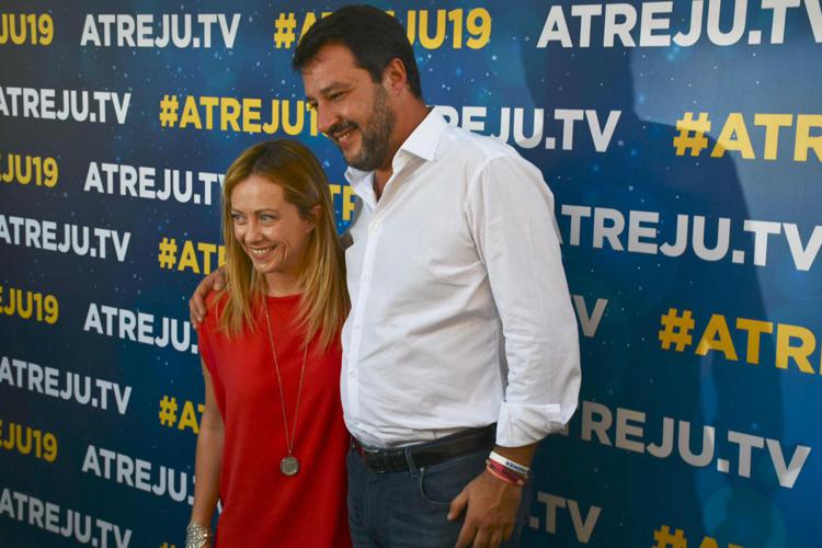 Meloni e Salvini in una delle ultime edizioni di Atreju