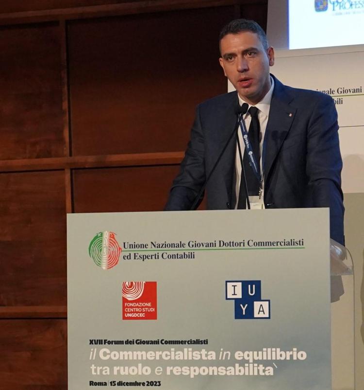 Francesco Cataldi, presidente dell'Ungdcec, al XVII Forum dei giovani commercialisti
