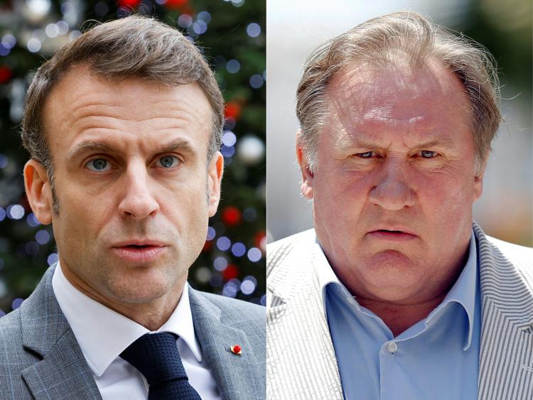 Emmanuel Macron e Gérard Depardieu - (Afp)