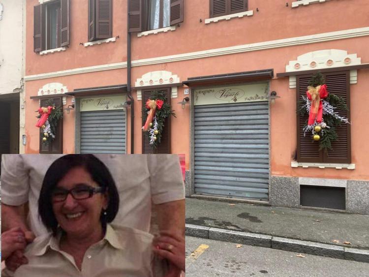 La pizzeria 'Le Vignole' di Sant'Angelo Lodigiano e, nel riquadro, Giovanna Pedretti - Adnkronos