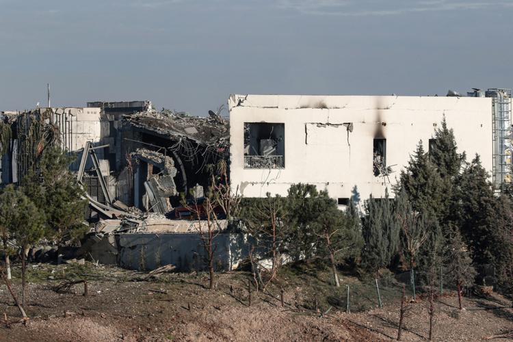 Edificio distrutto nell'attacco on Iraq