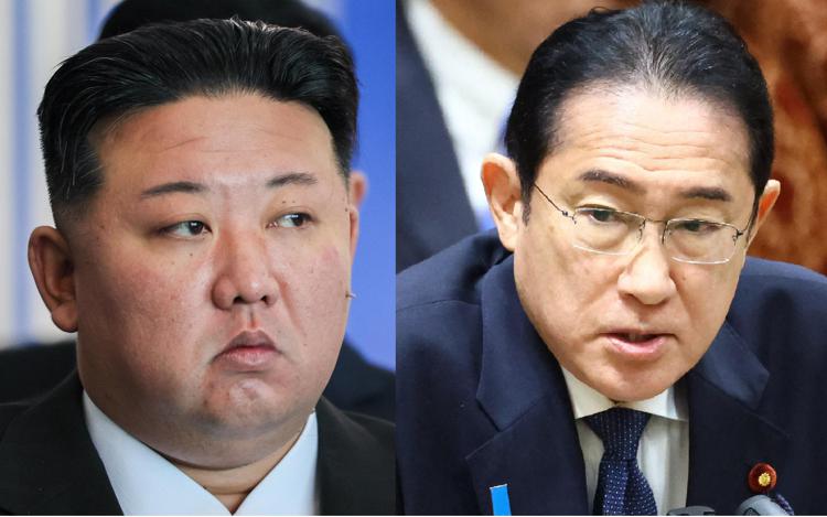 Kim Jong Un  e il primo ministro giapponese Fumio Kishida