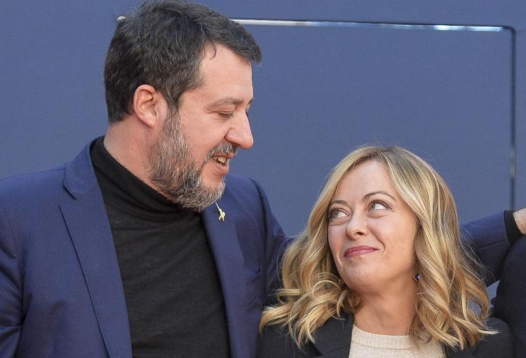 Matteo Salvini e Giorgia Meloni - (Fotogramma)