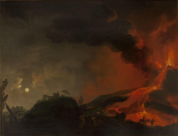 Il Vesuvio 'ritratto' dal pittore inglese  Joseph Wright of Derby 