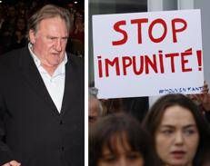Gerard Depardieu e le proteste fuori dal tribunale