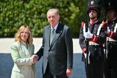 Giorgia Meloni e Recep Tayyip Erdoğan - Afp