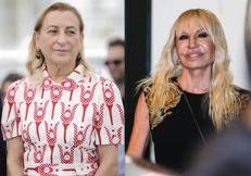 Miuccia Prada e Donatella Versace (Ipa/Fotogramma)