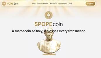Il sito che promuove la criptovaluta 'papale'