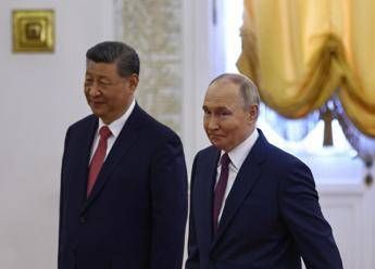 Il presidente russo Vladimir Putin con il leader cinese Xi Jinping - (Afp)