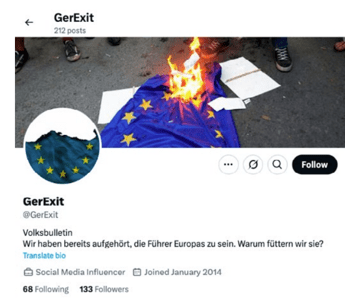 Pagine contro l'Europa manovrate da Mosca - X.com/Lund University