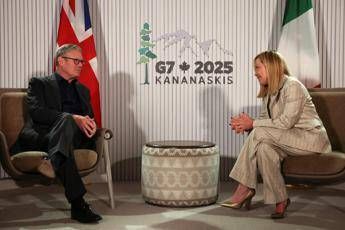 Starmer e Meloni al G7 in Canada - Afp