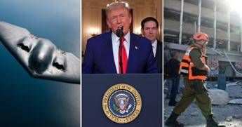 Un B-2, Donald Trump, soccorsi in Israele
