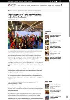 Indonesia: Angklung Group Participates in Cultural Event in Rome