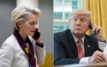 Ursula von der Leyen e Donald Trump (Afp)