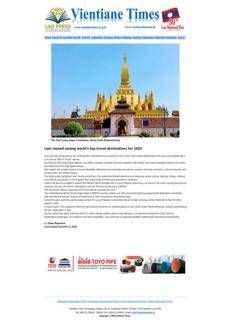 Laos: International Tourism Recognition in 2025