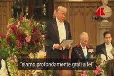 Trump, l'emozione e il discorso a Windsor: